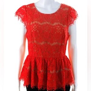 Anthropologie Maeve Lace peplum blouse